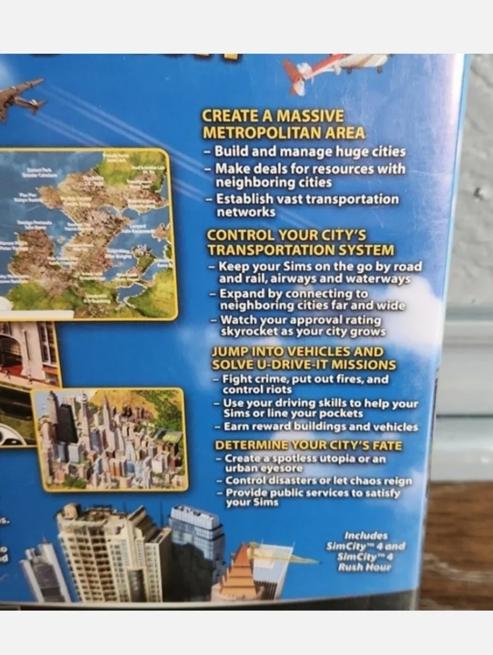 NWT Sim City 4 & Rush Hour Deluxe Edition PC CD-ROM computer game